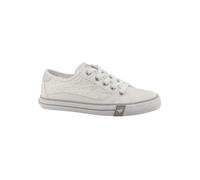 Sneaker MUSTANG SHOES "Mustang Shoes Sneaker Lederimitat/Textil", Herren, Gr. 38, weiß, Lederimitat, Textil, Schuhe Sneaker (99599220-38) weiß