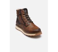 Winterstiefelette MUSTANG SHOES "Elio", Herren, Gr. 45, braun, Lederimitat, Textil, Basic, Schuhe, Schnürstiefel, Winterstiefel mit Warmfutter (23408954-45) braun