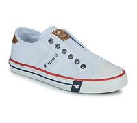 Slip-On Sneaker MUSTANG SHOES "Winona", Herren, Gr. 37, weiß, Baumwolle, Schuhe, Slipper, Halbschuh mit modischen Kontrastnähten (71051708-37) weiß