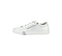Sneaker MUSTANG SHOES "Mustang Shoes Sneaker Lederimitat", Herren, Gr. 39, silber, Lederimitat, Schuhe Sneaker (90060269-39) silber
