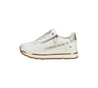 Sneaker MUSTANG SHOES "Mustang Shoes Sneaker Lederimitat/Textil", Damen, Gr. 39, weiß, Lederimitat, Textil, Schuhe Sneaker (69244149-39) weiß