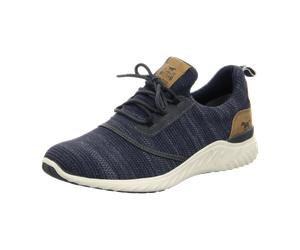 Mustang Sneaker Schnürhalbschuh Freizeit Herren Blau für Herren, blau, Größe 44 EU
