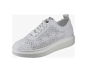 Mustang Sportliche Schnürschuhe für Damen, weiß, Größe 41 EU