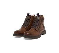 Winterstiefelette MUSTANG SHOES "Midor", Herren, Gr. 45, braun, Lederimitat, Textil, used, Basic, Schuhe, Schnürstiefel, Winterstiefel mit Warmfutter (79904601-45) braun