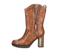 High-Heel-Stiefel MUSTANG SHOES "Mustang Shoes Stiefel Lederimitat", Damen, Gr. 37, braun, Lederimitat, Schuhe (11656315-37) braun