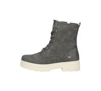 Schnürstiefelette MUSTANG SHOES "Mustang Shoes Stiefelette Lederimitat", Damen, Gr. 38, coal, Lederimitat, Schuhe Schnürstiefelette (88194029-38) coal