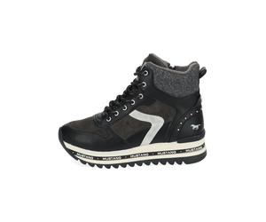 Mustang Stiefelette Lederimitat Schwarz Warmfutter - 40