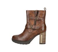 High-Heel-Stiefelette MUSTANG SHOES "Mustang Shoes Stiefelette Lederimitat/Textil", Damen, Gr. 41, braun, Lederimitat, Textil, Schuhe (45937931-41) braun