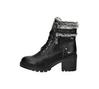 High-Heel-Stiefelette MUSTANG SHOES "Mustang Shoes Stiefelette Lederimitat/Textil", Damen, Gr. 39, schwarz, Lederimitat, Textil, Schuhe (27154063-39) schwarz