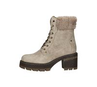 High-Heel-Stiefelette MUSTANG SHOES "Mustang Shoes Stiefelette Lederimitat/Textil", Damen, Gr. 40, taupe, Lederimitat, Textil, Schuhe (60966852-40) taupe