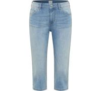 Slim-fit-Jeans MUSTANG "Damen Style Capri", Damen, Gr. 27, 302 mittelblau, Denim/Jeans, 92% Baumwolle, 6% Elastomultiester, 2% Elasthan, unifarben, slim fit, Jeans Slim-fit-Jeans (18527111-27) 302 mit