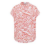 Druckbluse MUSTANG "Style Coral Springs", Damen, Gr. 40, fusion flower rot, Web, Obermaterial: 100% Baumwolle, gemustert, casual, figurumspielend normal, Kurzarm mit Aufschlag, Blusen (47308169-40) fu