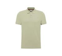 Kurzarmshirt MUSTANG "Herren Style Palco", Damen, Gr. XL, hellgrau, Piqué, 100% Baumwolle, V-Ausschnitt, Shirts (78702849-XL) hellgrau
