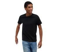 MUSTANG T-Shirt Herren Slim Fit Kurzarm Rundhals Baumwolle schwarz, M