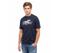 MUSTANG Herren T-Shirt Austin - Regular Fit S-3XL Weiss Schwarz Gün Blau Rot