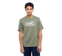 Mustang T-Shirt Austin mit Frontprint in Olive L Regular Fit