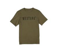 MUSTANG T-Shirt Herren Regular Fit Kurzarm Rundhals Baumwolle grün, S
