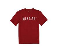MUSTANG T-Shirt Herren Regular Fit Kurzarm Rundhals Baumwolle rot, S