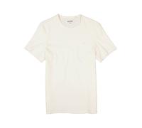 MUSTANG T-Shirt Herren Slim Fit Kurzarm Rundhals Baumwolle beige, M