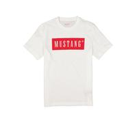 MUSTANG T-Shirt Herren Slim Fit Kurzarm Rundhals Baumwolle weiß, 3XL