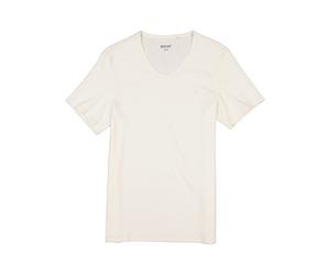 MUSTANG T-Shirt Herren Slim Fit Kurzarm V-Ausschnitt Baumwolle beige, S