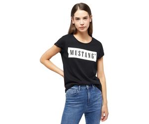 Mustang T-Shirt mit Logo Alma in Schwarz 4XL Regular Fit