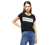 Mustang T-Shirt mit Logo Alma in Schwarz S Regular Fit