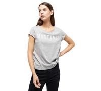 MUSTANG Damen Style Alma T-Shirt, Mid Grey Mélange 4140, 4XL Große Größen EU