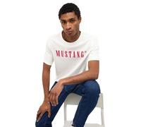 Mustang T-Shirt Print Austin in Cannoli Cream Färbung 3XL Regular Fit