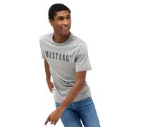 Mustang T-Shirt Print Austin in grauer Färbung M Regular Fit
