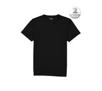 MUSTANG T-Shirts Herren Slim Fit Kurzarm Rundhals Baumwolle schwarz, M