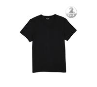 MUSTANG T-Shirts Herren Slim Fit Kurzarm V-Ausschnitt Baumwolle schwarz, XXL