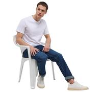 Mustang Tramper Straight Jeans in mittelblauer Used-Waschung W50 / L34 Straight Fit