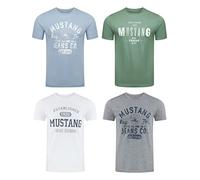 Mustang Basic Print Tee S Faded Denim (5124)1 (707616) Blau S