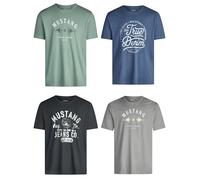 Mustang Basic Print Tee S Castlerock (1014004-4111) (806123) Grau S