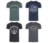 Mustang Basic Print Tee XXL Castlerock (1014004-4111) (806127) Grau XXL