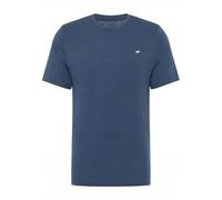 MUSTANG Tshirt Herren Blau mit Logo 100% Baumwolle - T-Shirt für Männer Regular Fit, Rundhalsausschnitt, Kurzarm - Style Alex Dark Denim (1017337 5242) - Gr. S-6XL