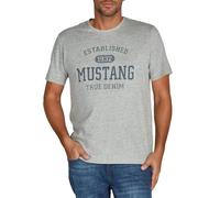 Mustang Basic Print Tee 3XL Mid Grey Melange (1008229-4140) (856556) Grau 3XL