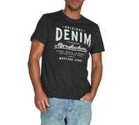 Mustang Basic Print Tee 4XL Black (1004544-4142) - (856449) Schwarz 4XL