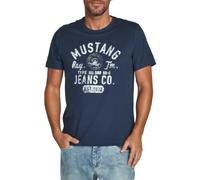 Mustang Basic Print Tee 6XL Blau (856406) Blau 6XL