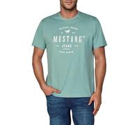 Mustang Basic Print Tee M Mineral Blue (1017884-6236) (915188) Türkis M