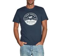 Mustang Basic Print Tee M Dark Sapphire (1014004-4136) (856271) Blau M