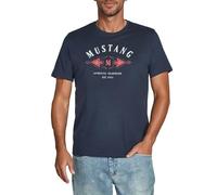Mustang Basic Print Tee XL Dark Sapphire (1014005-4136) (856338) Blau XL