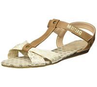 Mustang Unisex-Kinder 5029-808-480 T-Spangen Sandalen, Beige (Champagner)