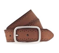 Ledergürtel MUSTANG, Damen, Gr. 85, braun (hellbraun), Rindsleder, Gürtel Ledergürtel, Robustes, genarbtes Rindsleder mit Lochstanzung, 3,5 cm (89033226-85) hellbraun