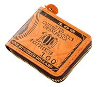 Muteitt Herren-geldbörse Karten- Und Us-Dollar-Muster, Leder-geldbörse, Münzgeldbörse, Kreditkarten-fotohalter, Geldbörse, Reißverschluss-geldbörse, Perfektes Einzigartiges Geschenk