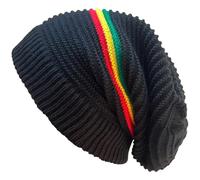 Muteitt Jamaika-Reggae-mütze, Jamaikanische Rasta-mütze, Rasta-Beanie-mütze, Wintermütze, Gerippte Strickmütze, Gestreifte Beanie-Skullies-mütze Für Männer Und Frauen
