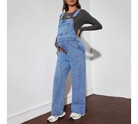 Mutterschafts-Latzhose aus lockersitzendem Denim, blaue Mom-Jeans in weiter Form für Frauen, weite Vintage-Jeans, Winterhosen für Frauen, lässige weit