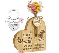 Muttertagsgeschenk für Mama, Geburtstagsgeschenk für Mütter, Beste, Holz Herz Vase Mama Geschenk,Geburtstag Geschenke Frauen