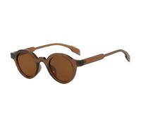 MUTYNE Beliebte kleine runde Sonnenbrille für Damen und Herren, für Outdoor-Fahrten, Reisen, UV400 (braun)